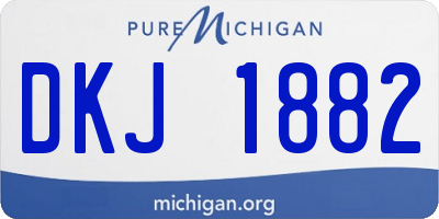 MI license plate DKJ1882