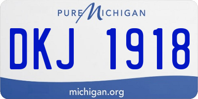 MI license plate DKJ1918