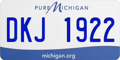 MI license plate DKJ1922