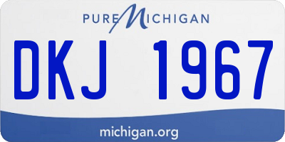 MI license plate DKJ1967