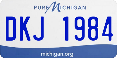 MI license plate DKJ1984