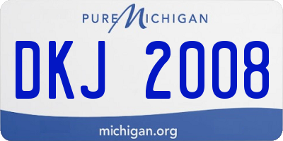 MI license plate DKJ2008