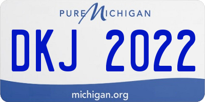 MI license plate DKJ2022