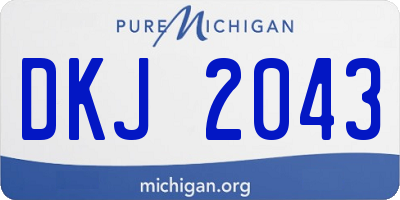 MI license plate DKJ2043
