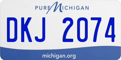 MI license plate DKJ2074