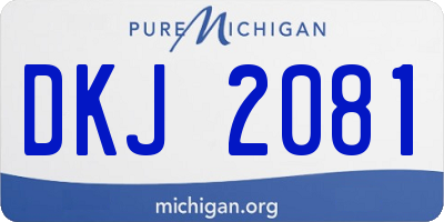 MI license plate DKJ2081