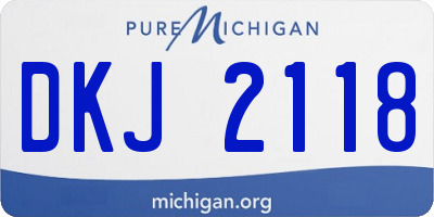 MI license plate DKJ2118