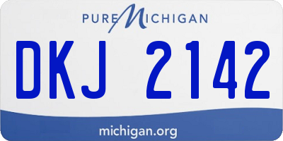 MI license plate DKJ2142