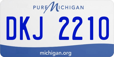 MI license plate DKJ2210