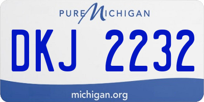 MI license plate DKJ2232