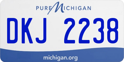 MI license plate DKJ2238