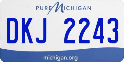 MI license plate DKJ2243