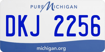 MI license plate DKJ2256