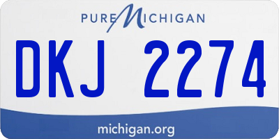 MI license plate DKJ2274