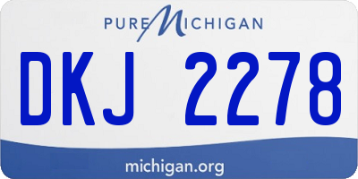 MI license plate DKJ2278