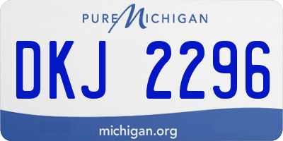 MI license plate DKJ2296