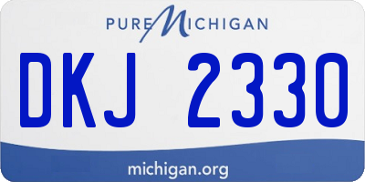 MI license plate DKJ2330