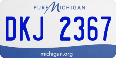 MI license plate DKJ2367