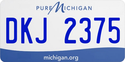 MI license plate DKJ2375