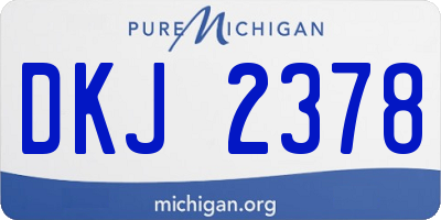 MI license plate DKJ2378