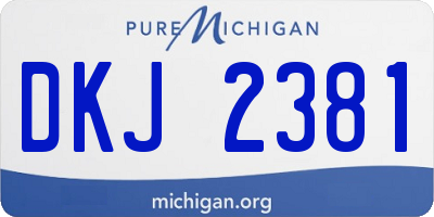 MI license plate DKJ2381