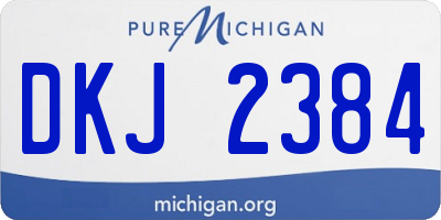 MI license plate DKJ2384