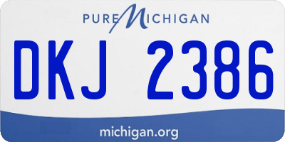 MI license plate DKJ2386