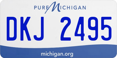 MI license plate DKJ2495