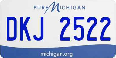 MI license plate DKJ2522