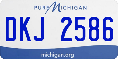 MI license plate DKJ2586