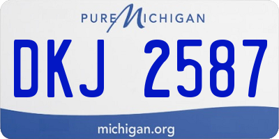 MI license plate DKJ2587