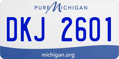 MI license plate DKJ2601
