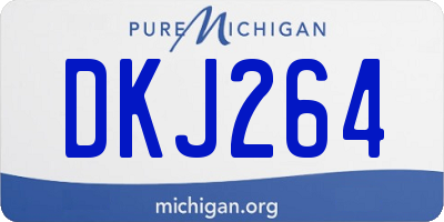 MI license plate DKJ264