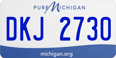 MI license plate DKJ2730