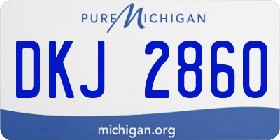 MI license plate DKJ2860