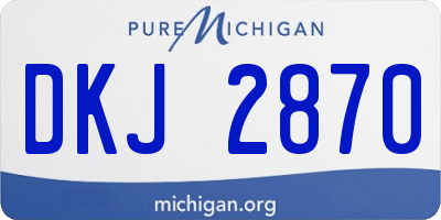 MI license plate DKJ2870