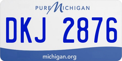 MI license plate DKJ2876