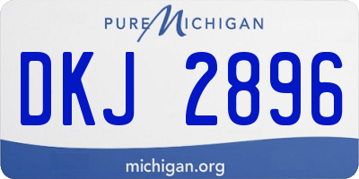 MI license plate DKJ2896