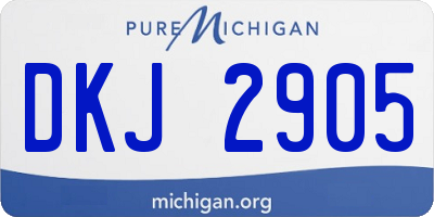 MI license plate DKJ2905