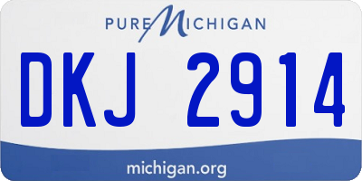 MI license plate DKJ2914