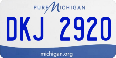 MI license plate DKJ2920