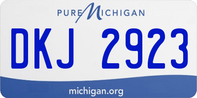 MI license plate DKJ2923