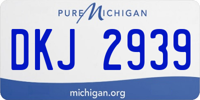 MI license plate DKJ2939
