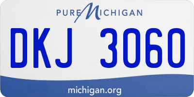 MI license plate DKJ3060