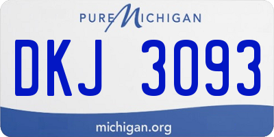 MI license plate DKJ3093
