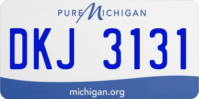 MI license plate DKJ3131