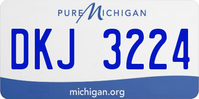 MI license plate DKJ3224