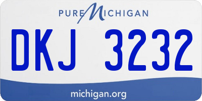 MI license plate DKJ3232