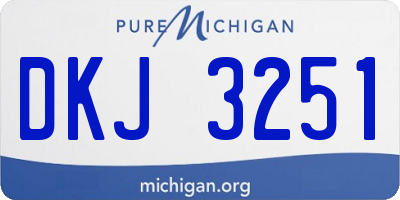 MI license plate DKJ3251