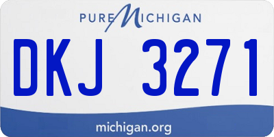 MI license plate DKJ3271
